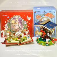 Wekki Fairy Tale Book：Alice Wonderland Model Series Children Assemble Toys Blocks Little Girls' Favorite Holiday Gifts