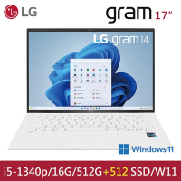 【LG 樂金】Gram14吋特仕 輕薄筆電 白(i5-1340p/16G/512+512G SSD/W11)