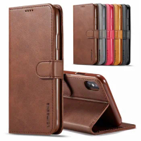 For iPhone XR Case Flip 360 Magnetic Phone Case On iPhone X Xs Max Case Leather Vintage Wallet Cover For i Phone XR Apple Case