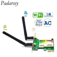 Padarsey WiFi Card AC 1730Mbps Bluetooth 5.0 Dual Band Wireless Network Card 9260 PCIe Adapter PCI-E Wireless WiFi Network Card