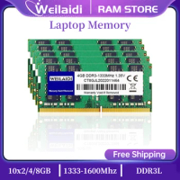 10PCS DDR3L 2GB 4GB 8GB 1333Mhz 1600Mhz PC3-10600S SO-DIMM Latpop Notebook Memory RAM 204 Pins 1.35V NON ECC Memoria CL9 CL11