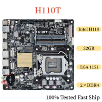 For ASUS H110T Mini-ITX Desktop Motherboard H110 LGA 1151 DDR4 Mainboard 100% Tested Fast Ship