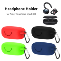 Silicone Headphone Holder with Hook for Anker Soundcore Sport X10 - Shockproof Earphone Case