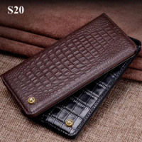 For Samsung Galaxy S20 Case cover Luxury Genuine Leather flip Back Cover For Samsung Galaxy S 20 G9180 case back shell