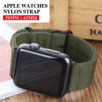 Strap Link for Apple Watch Series 5 4 3 2 Nylon Loop 40mm 38mm 44mm 42mm New Watches Accessories Canvas браслет для часов