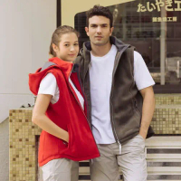 【JORDON 橋登】WINDSTOPPER+POLARTEC 防風保暖刷毛背心 (男女款)#紅色_XS-紅色,XS