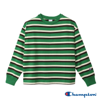 【Champion】官方直營-撞色條紋T恤-女(綠色)