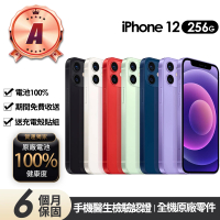 【Apple】A級福利品 iPhone 12 256G 6.1吋(贈充電組+殼貼+100%電池)