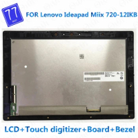 Original 12'' LCD SCREEN FOR Lenovo Ideapad Miix 720-12IKB LCD Display Touch Screen Assembly with Frame MIIX 720-12 MIIX720 12