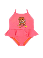 ชุดว่ายน้ำเด็กผู้หญิง TEDDY BEAR สี Fuxia