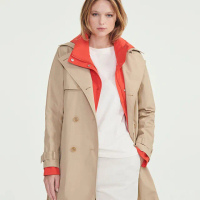【AIGLE】女 GORE-TEX 防水透氣風衣AG-FAA74A150 卡其(女外套 防水透氣外套 Goretex)