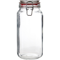 《Premier》扣式玻璃密封罐(紅2L) | 保鮮罐 咖啡罐 收納罐 零食罐 儲物罐