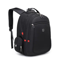 Black Nylon Backpack Waterproof Anti Theft Laptops Backpack Daily Life Backpack Business Laptop Bag