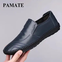 Sepatu Pria Slip on Premium Sporty Sepatu Cowok Ringan Nyaman Anti Slip Anti Licin Terbaru 42 Biru