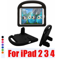 For iPad 2 3 4 Cases 3D Kids Child EVA Foam Shockproof Handle Stand Cover Case Fundas for Apple iPad 2 3 4 Tablet Shell Coque