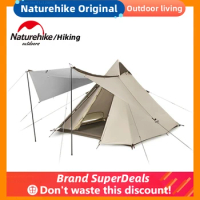 Naturehike Camping Pyramid Automatic Tent 3-4 Person Integrated Tent Pole 5 Sides Breathable Tent Outdoor Picnic Automatic Tent