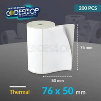 1 Slop Codeshop Label Thermal 76x50 mm 1 Line Coreless Printer Bluetooth Termal 80mm