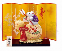 大賀屋 日本製 老鼠 雕像 葫蘆 弓箭 擺飾 擺件 裝飾 開運 招財 招福 過年 新年 鼠年 正版 J00018618