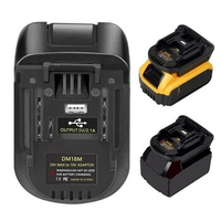 Replacement Adapter Converter for Milwaukee for Dewalt 20V 18V Converted To for Makita 18V Li-ion Battery Power Tools Use