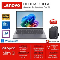Lenovo Ideapad Slim 3i Core 5 320 512GB SSD 8GB WUXGA IPS Win11+OHS LUNA GREY