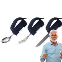 Adaptive Utensils For Hand Tremors 3X Elderly Eating Utensils For Hand Tremors Stainless Steel Spoon