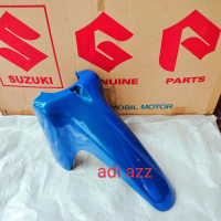 spakbor depan biru shogun 125 r fd original sgp