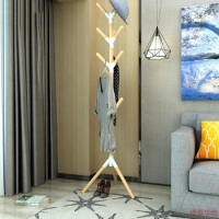 Design Standing Coat Rack Hook Wooden Cactus Space Saver Entrance Hanger Floor Hallway Clothing Porte Manteau Room Furniture