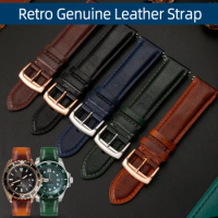 Quick release Retro Genuine Leather Strap Cowhide Leather Watchband 20 22mm High Quality Business Watch Band for Citizen