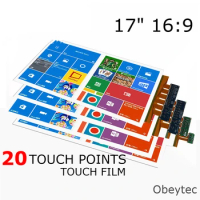 12% OFF 2PCS!! Obeytec 17 inch 20 Points Transparent Touch Screen Film, 16:9, For magic Mirror, film tablet table