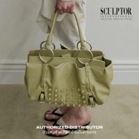 SCULPTOR กระเป๋า Metal Stud Tote Bag สี Butter
