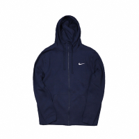 Nike 外套 Full Zip Fleece Jacket 男款 運動休閒 微刷毛 柔軟 連帽 藍 白 APS081-419
