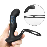 Male Prostate Massage Ejaculation Vibrator Wireless Remote Control Anal Plug Massager 10 Speed Delayed Ejaculation Sex Toys