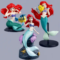 Disney Ariel Princess Action Figure The Little Mermaid Ariel Figuras Anime Model Toys Dolls Disney Accessories Decor Gifts
