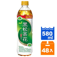 黑松 茶花綠茶(無糖) 580ml (24入)x2箱【康鄰超市】