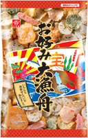 【江戶物語】三河屋 大漁舟仙貝蝦餅 160g 大份量 綜合海鮮餅 蝦餅 海鮮米果 日本原裝 日本零食 仙貝