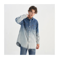 【LEVIS 官方旗艦】男款 漸層 貓鬚 襯衫外套 牛仔外套 熱賣單品 0017C-0000
