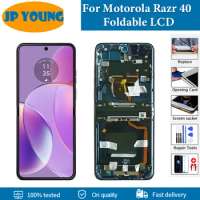 Original AMOLED 6.9" Foldable Screen For Motorola Razr 40 LCD Display Touch Screen Digitizer For Moto Razr40 Big LCD Replacement
