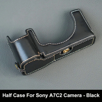 Hot A7CII Camera Half Case PU Camera Base For Sony A7C2 A7C Mark II R Protector Bag Buttom Opening B