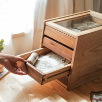 掬涵 實木多層抽屜式收納盒茶盒茶道配件置物架桌面辦公整理盒
