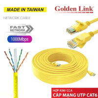 Hot trend 10m-50m Dây mạng Golden Link CAT6 UTP bấm sẵn 2 đầu - Cáp mạng, cáp lan, dây lan, cáp inte