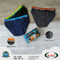 CD Agree Sport Pria art 2326 [ Isi 3 Pcs ] Size M - XXL Katun