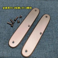 1 Pair Custom Made TC4 Titanium Alloy Handle Scales With Screws for 93mm Swiss Army Knife