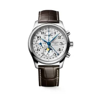 Longines Master Collection 42 - L2.773.4.78.3 Chronograph Moon Phase Leather Strap Brown