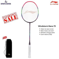 New Raket Badminton Lining Windstorm Nano 73 Dark Purple / Pink