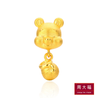 周大福 迪士尼小熊維尼系列 baby維尼轉運珠黃金串珠(彌月寶寶送禮)