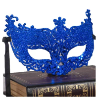 Gold Powder Venetian Lace Mask, Prom Makeup Costume Mask