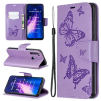 Redmi Note 8 Patterned Butterfly Flip PU Leather Wallet Phone Case Cover on sfor Xiaomi Redmi Note 8 Pro Coque