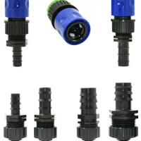 Pe Tube Joint For 4/7 8/11 16/20/25mm Barbed Fittings Connectors 1/4" 3/8" 1/2" 3/4" 1 Inch Coupling Garden Watering Hose To F