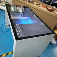 43 49 55 inch LCD Social Media Display table,Interactive digital Desk, touch screen Display monitor panel with PC built in