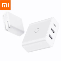 Original Xiaomi ZMI USB Charger 65W 3 Port For Android iOS Switch Smart Output Type-C 45W USB-A 20W fast Charge With USB Cable